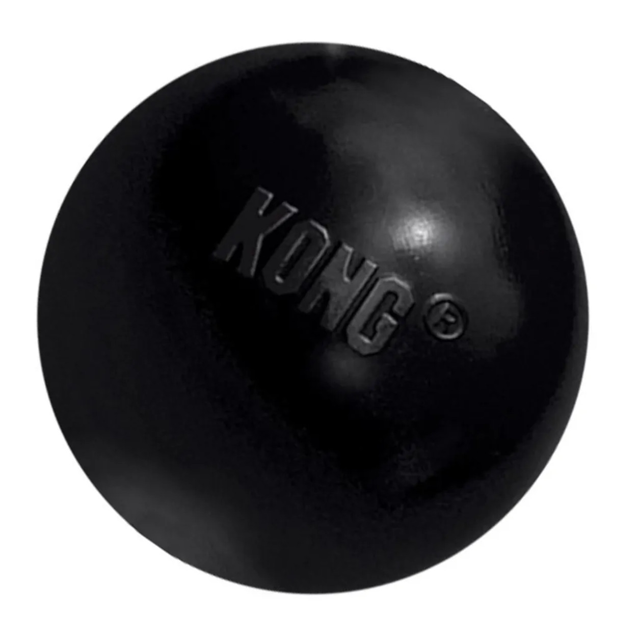 Schwarzer KONG Ball Extreme M/L aus Naturkautschuk für Hunde