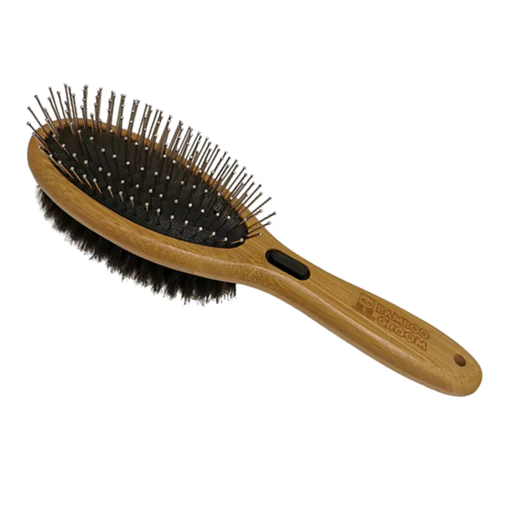 Bamboo Groom Doppelbürste-seitenansicht