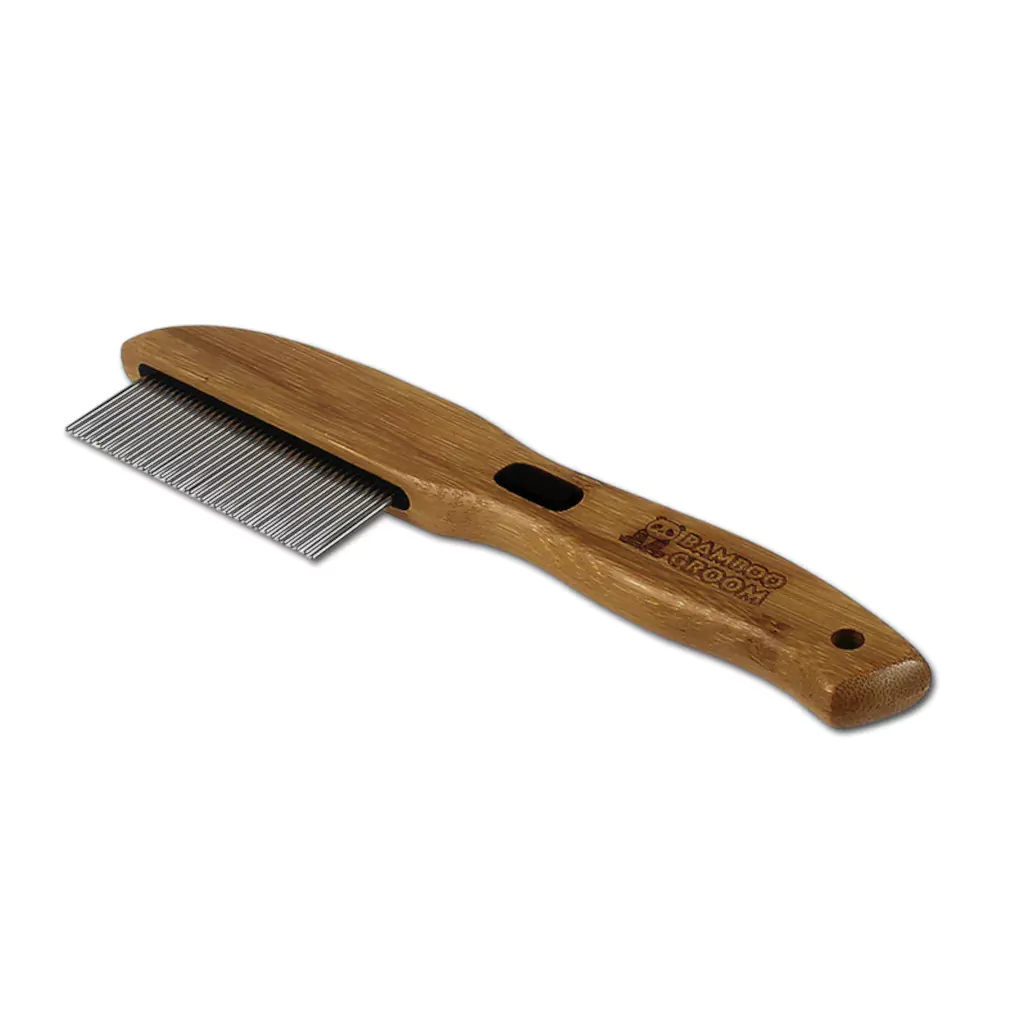 Bamboo Groom Kamm mit 41 rotierenden Zinken-seitenansicht