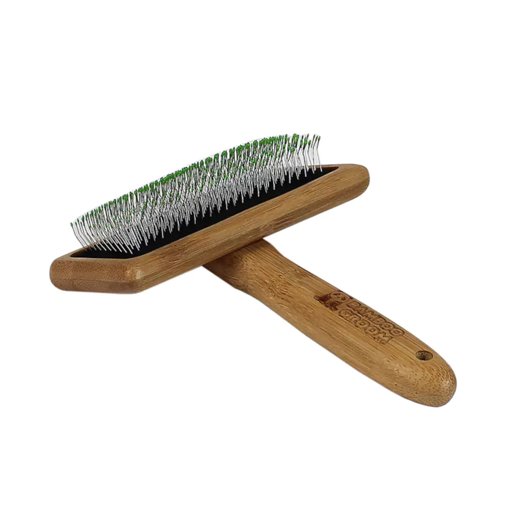 Bamboo Groom Softbürste mit weichen Noppen-seitenansicht