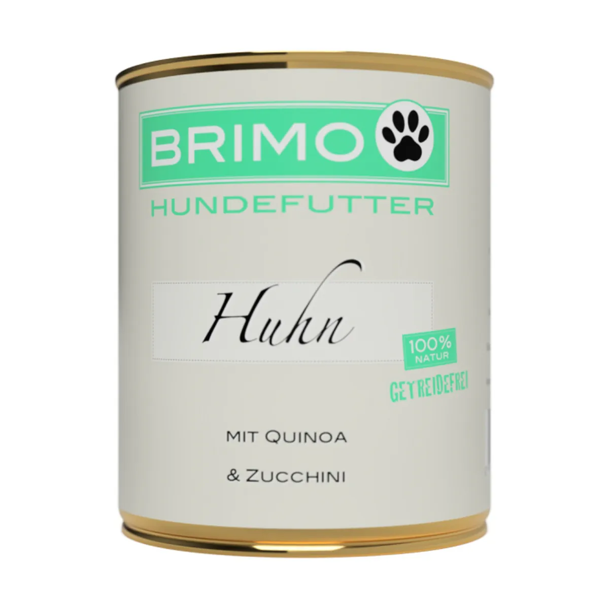 Brimo Huhn mit Quinoa Nassfutter für Hunde – geschlossene Dose, proteinreiches Alleinfuttermittel