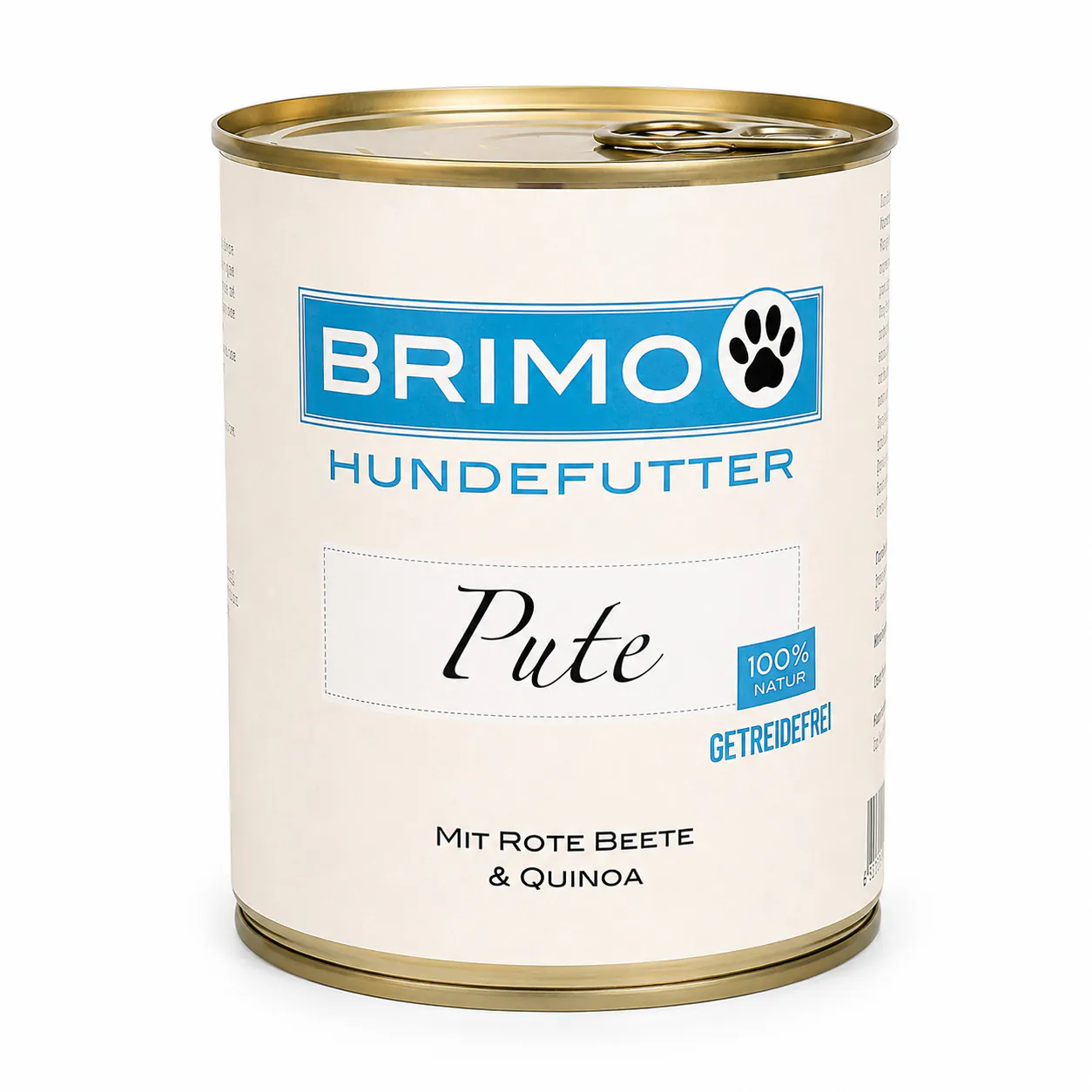 Geschlossene Dose Brimo Pute mit Quinoa und Rote Beete Nassfutter