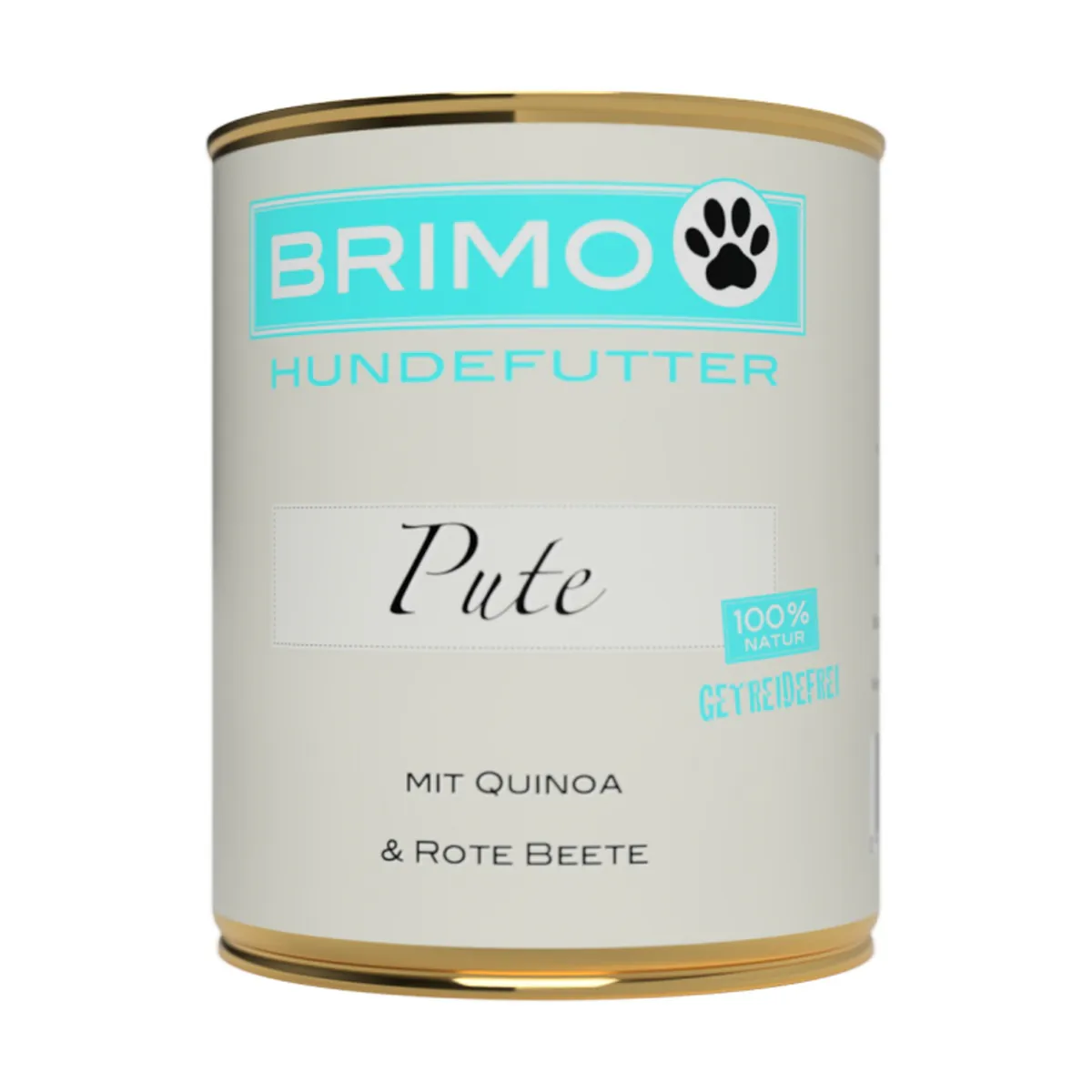 Brimo Pute mit Rote Beete Nassfutter – geschlossene Dose, getreidefreies Hundefutter