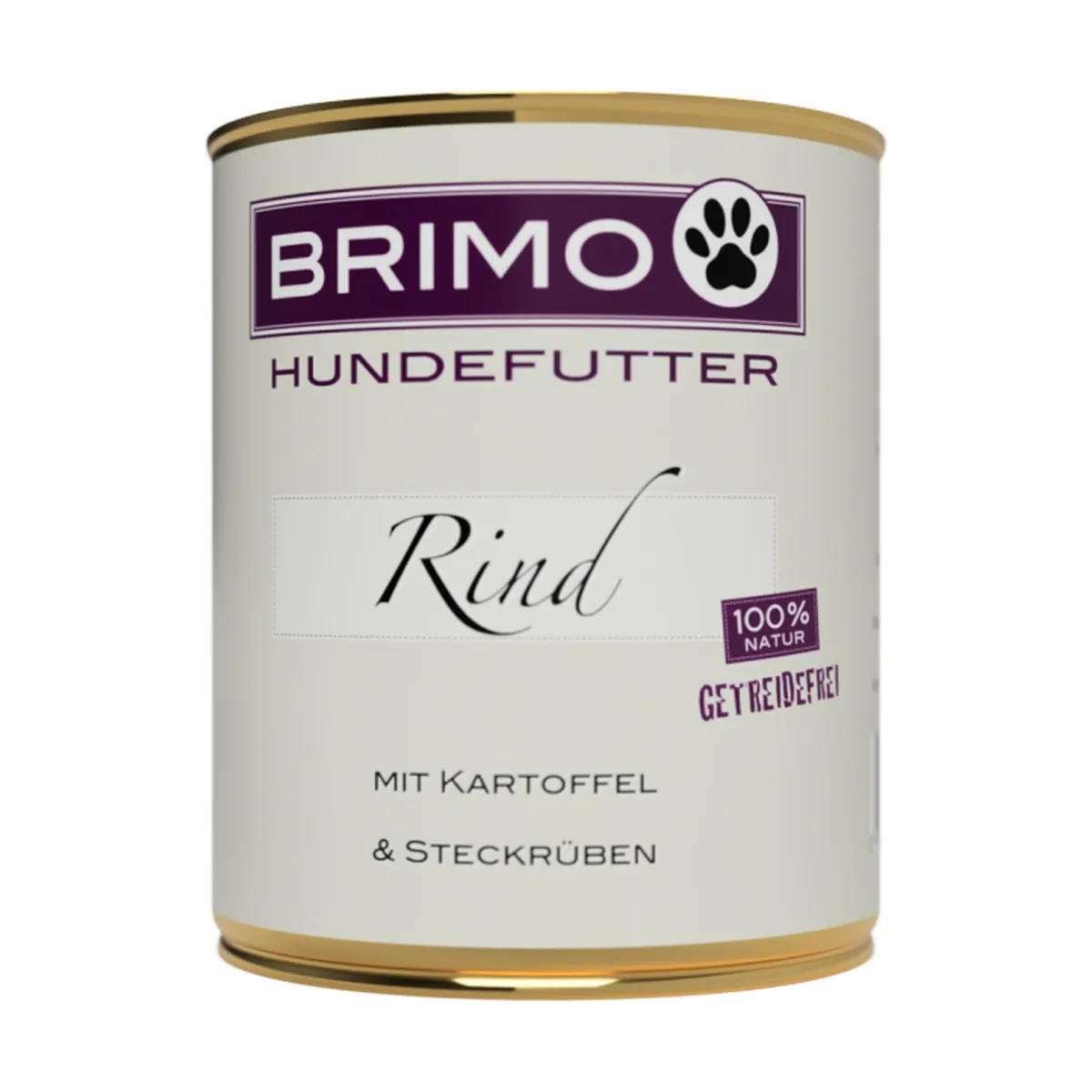 Geschlossene Dose Brimo Rind mit Kartoffel und Steckrüben Nassfutter