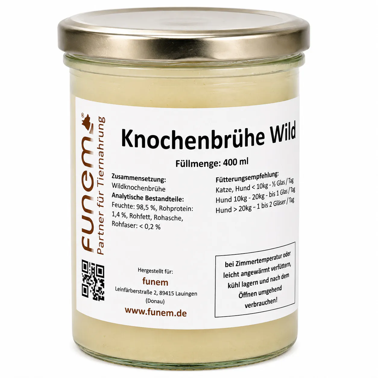 Knochenbrühe Wild im Glas von funem