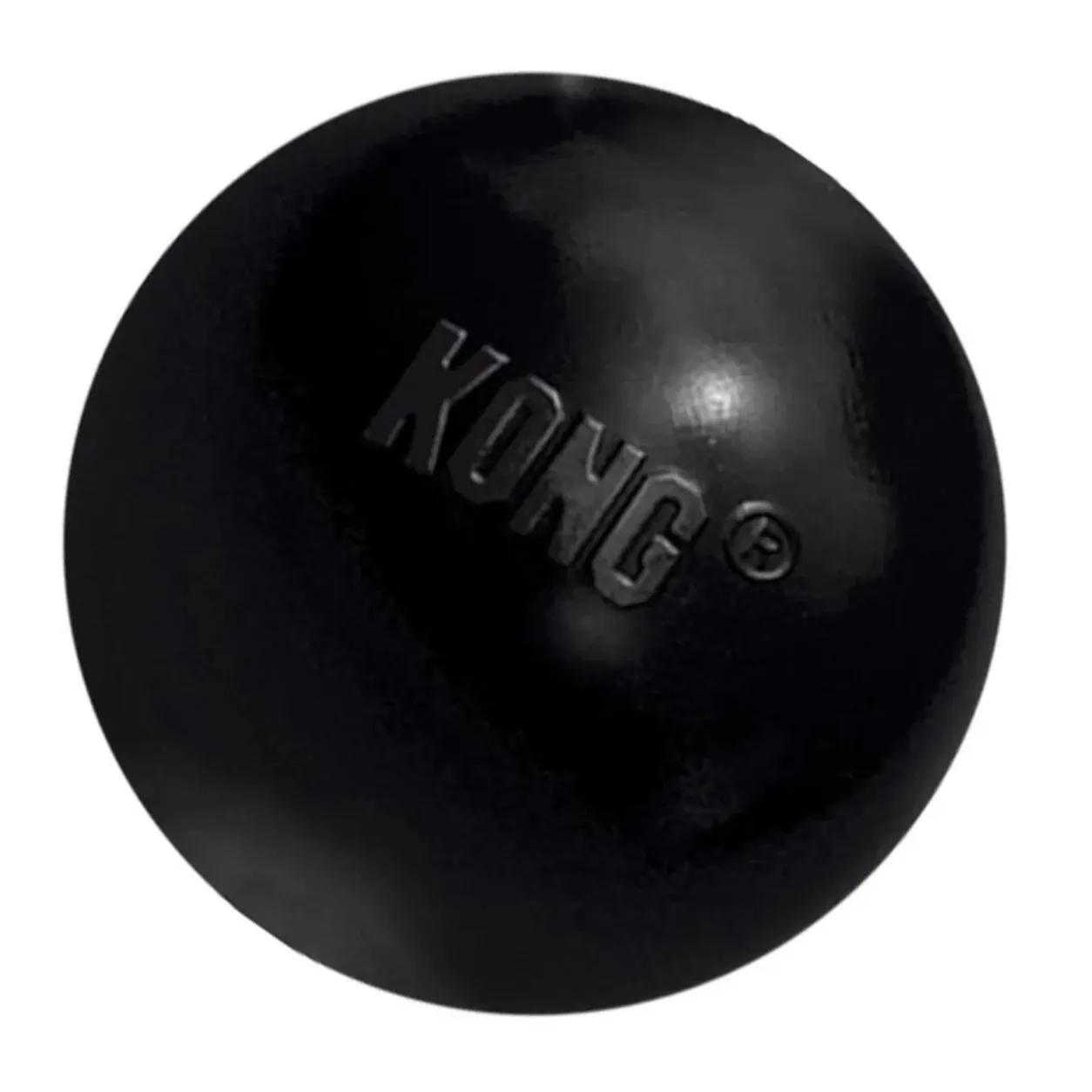 Schwarzer KONG Ball Extreme M/L aus Naturkautschuk für Hunde