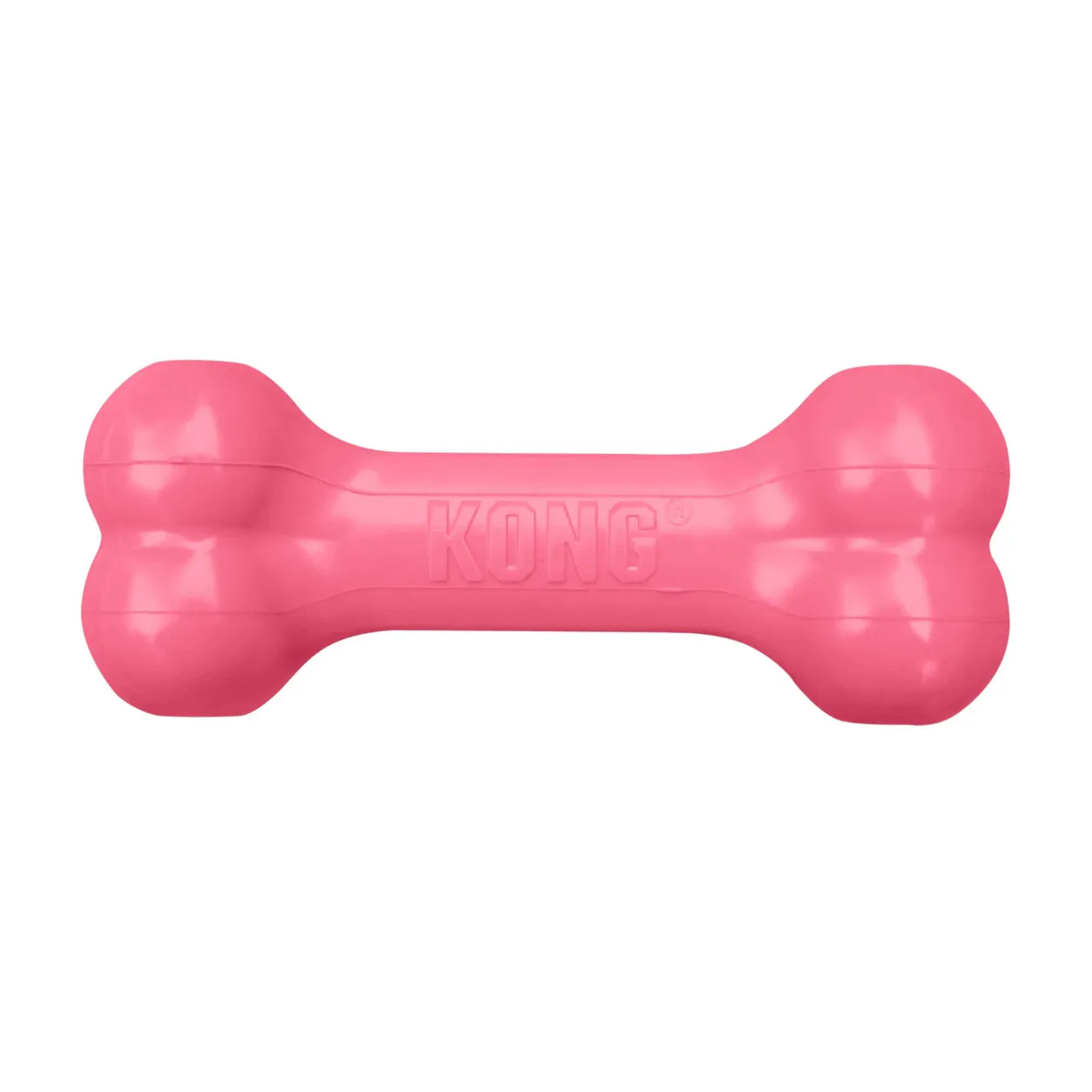 Rosafarbener KONG Puppy Goodie Bone S aus Naturkautschuk für Welpen