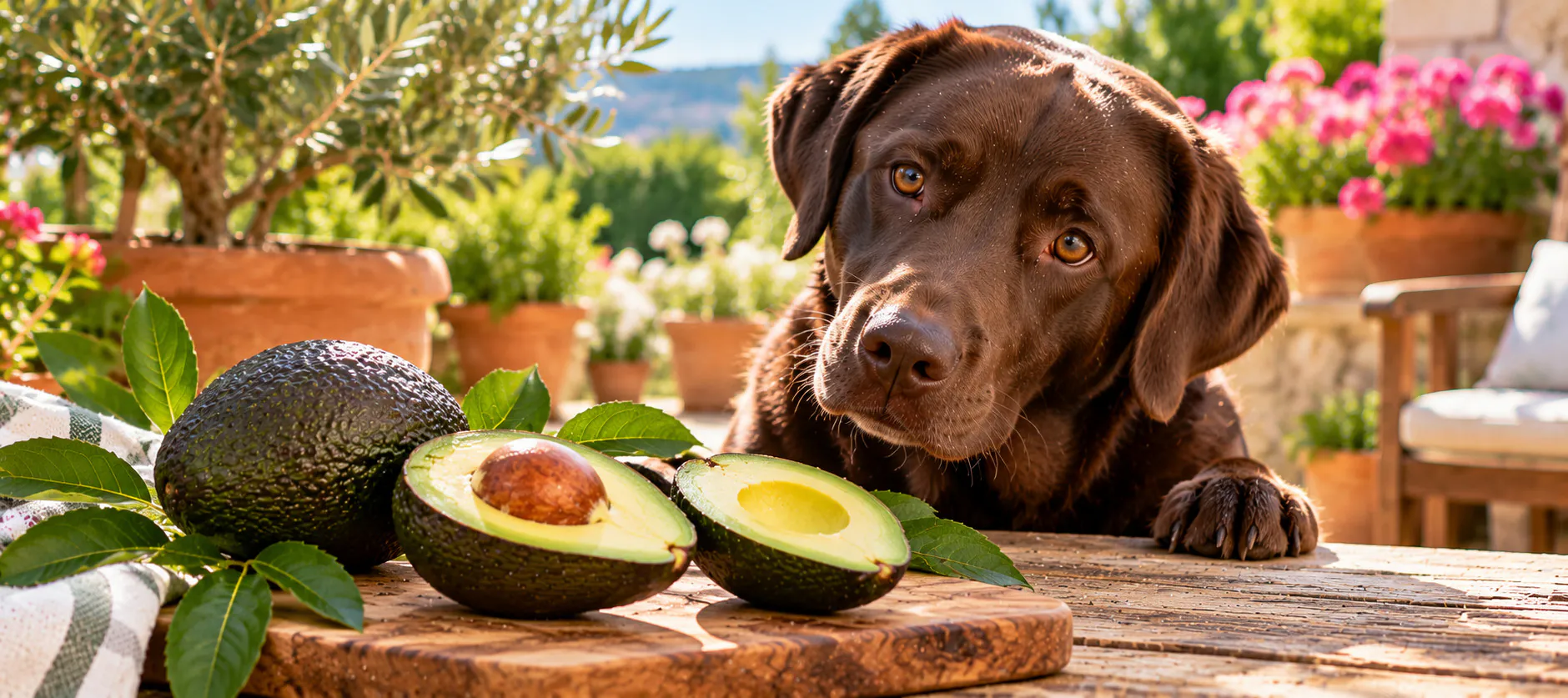Darf ein Hund Avocado essen? Hund mit Avocado