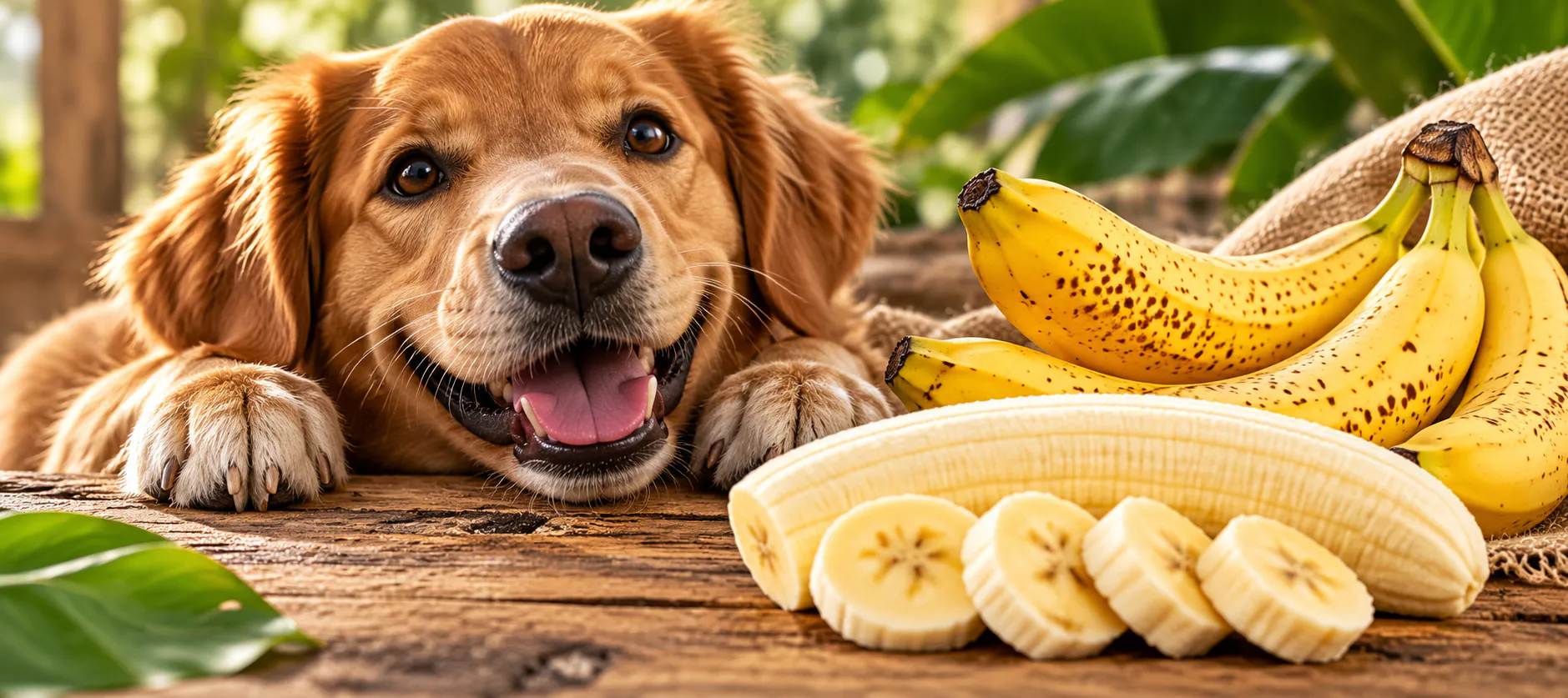 Darf ein Hund Bananen essen? Hund mit Bananen