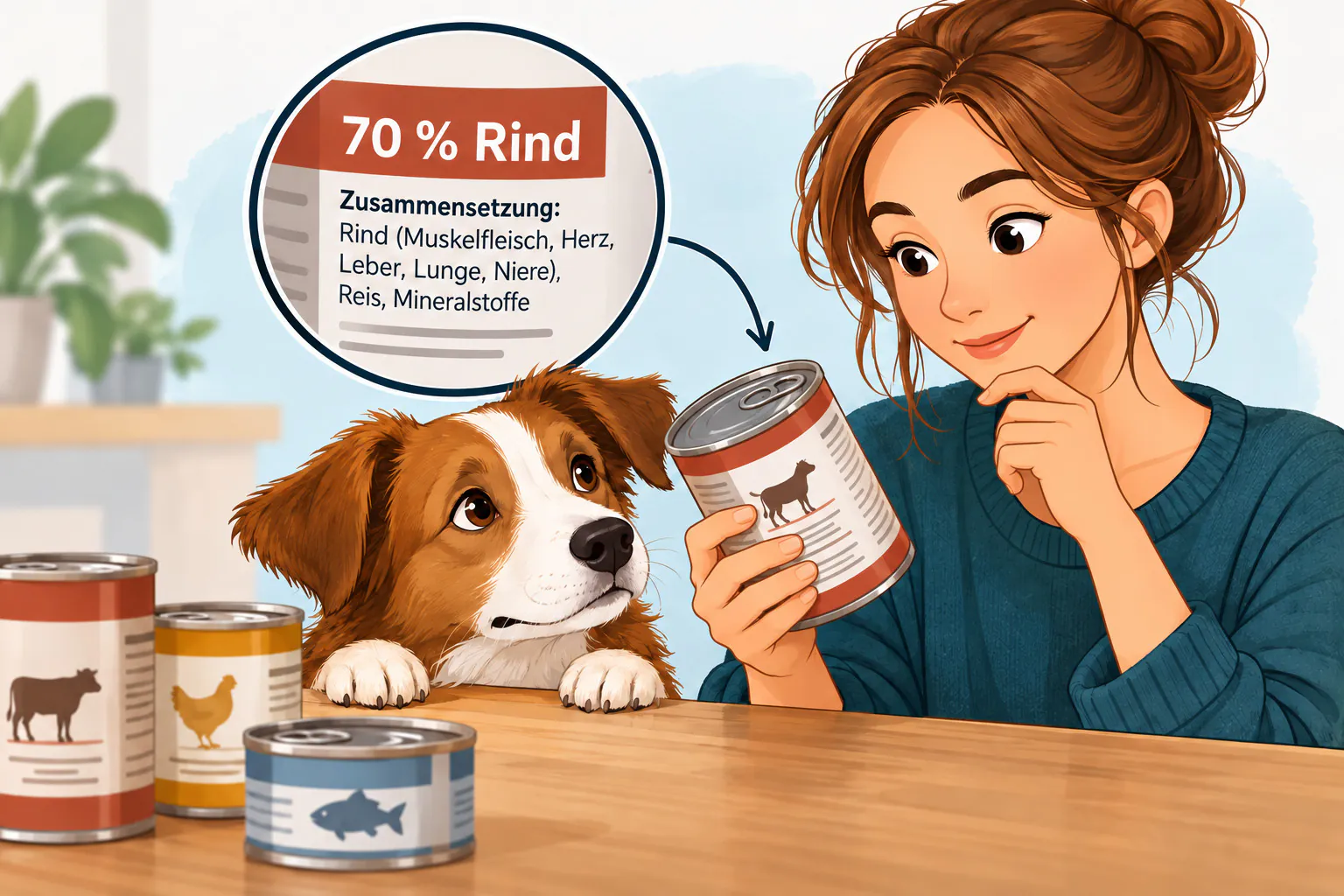 Deklaration auf einer Nassfutterdose richtig lesen