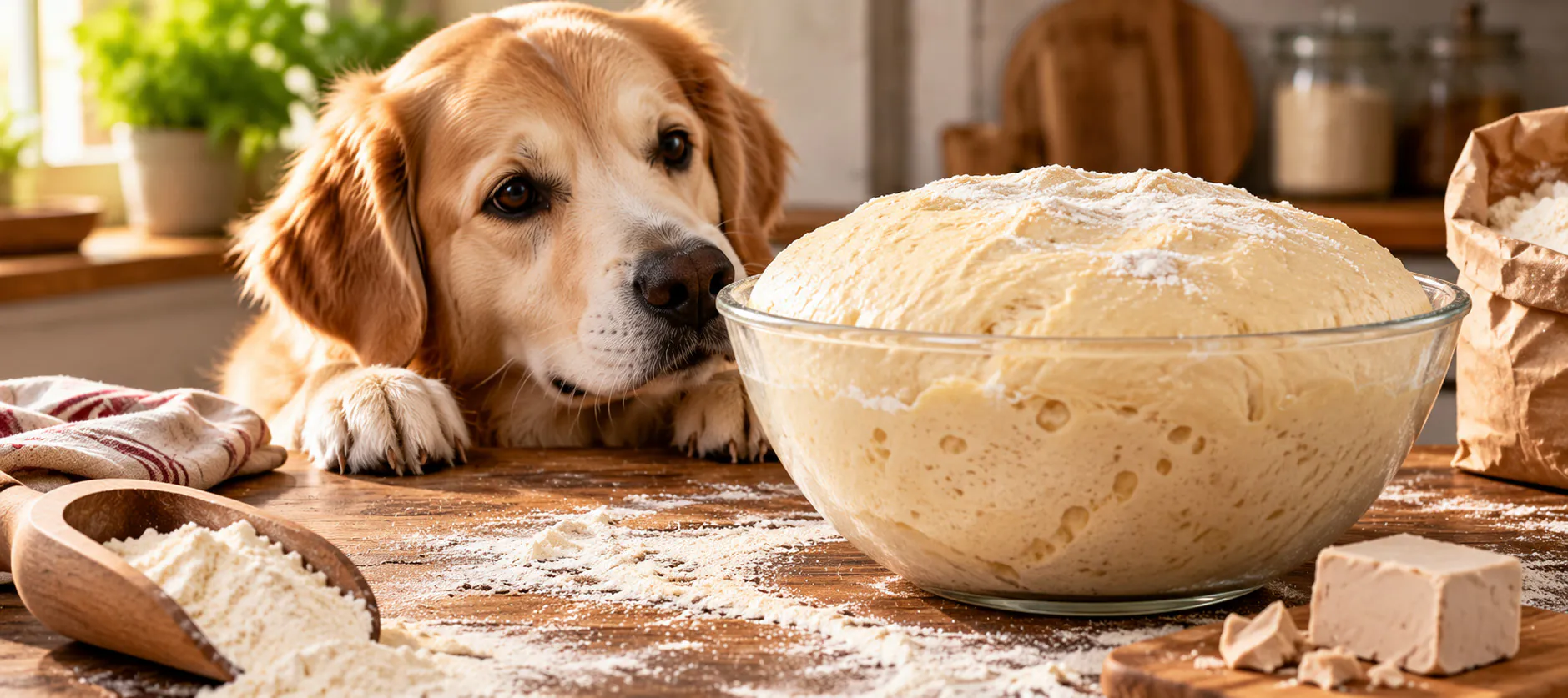 Warum roher Hefeteig für Hunde gefährlich ist